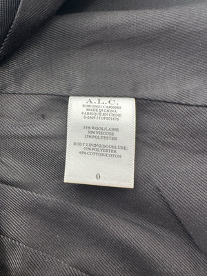 A.L.C Black Tailored Waistcoat and Wide Leg Trouser Set Top Size US 0 (UK 4) Trousers Size US 2 (UK 6)