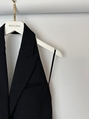 A.L.C Black Tailored Waistcoat and Wide Leg Trouser Set Top Size US 0 (UK 4) Trousers Size US 2 (UK 6)
