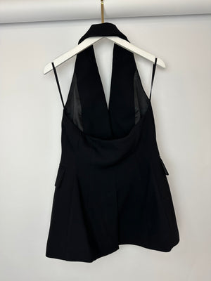 A.L.C Black Tailored Waistcoat and Wide Leg Trouser Set Top Size US 0 (UK 4) Trousers Size US 2 (UK 6)