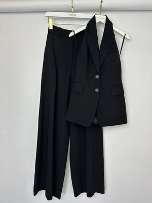A.L.C Black Tailored Waistcoat and Wide Leg Trouser Set Top Size US 0 (UK 4) Trousers Size US 2 (UK 6)