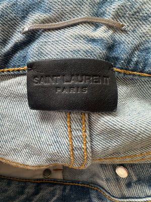 Saint Laurent Menswear Blue Stone Wash Straight Leg Jeans Size 30