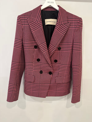 Alexandre Vauthier Pink & Black Checked Blazer Jacket FR 42 (UK 14)