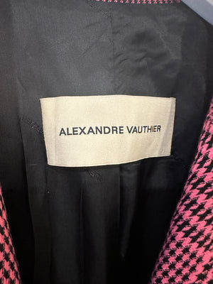 Alexandre Vauthier Pink & Black Checked Blazer Jacket FR 42 (UK 14)