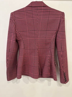 Alexandre Vauthier Pink & Black Checked Blazer Jacket FR 42 (UK 14)
