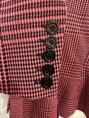 Alexandre Vauthier Pink & Black Checked Blazer Jacket FR 42 (UK 14)