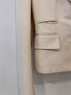 Gucci Cream Silk Tailored Jacket and Trouser Set Size IT 40/42 (UK 8/10)