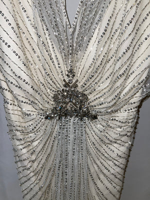 Jenny Packham Sequin and Crystal-Embellished Gown Dress Size UK 10 RRP £4,250