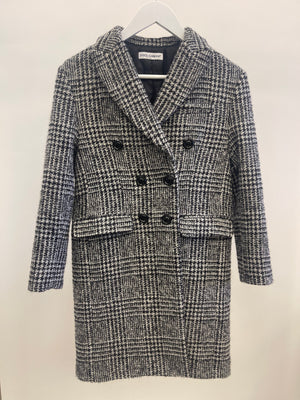 Dolce & Gabbana Kids Black and White Wool Houndstooth Coat Size 10 years RRP £850