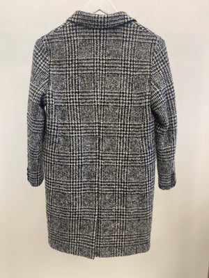 Dolce & Gabbana Kids Black and White Wool Houndstooth Coat Size 10 years RRP £850
