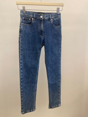 Dolce & Gabbana Kids Blue Denim Jeans with Black Logo Plate Size 10 years RRP £265