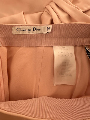 Christian Dior Pink Long Sleeve Top with Bow Detail and Matching Skirt Size FR 40 (UK 12)