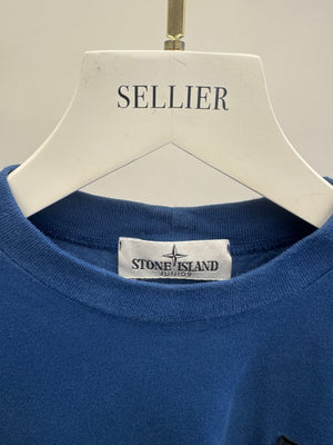 Stone Island Kids Blue Long-Sleeve T-Shirt with Logo Detail Size 10 years