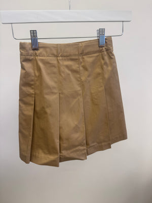 Burberry Kids Beige Pleated Skirt with Logo Detail Size 8 years