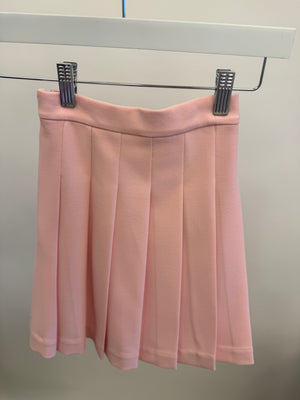 Burberry Kids Pink Pleated Skirt with Logo Detail Size 8 years