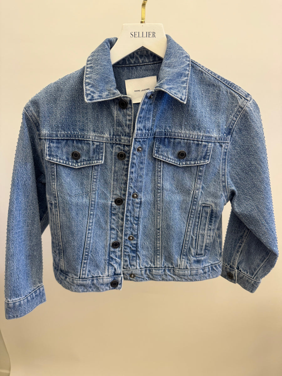 Marc Jacobs Kids Denim Water Drop Embellished Jacket and Skirt Set Size 8/10 years