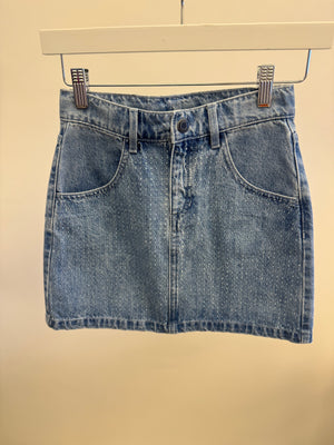 Marc Jacobs Kids Denim Water Drop Embellished Jacket and Skirt Set Size 8/10 years