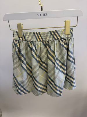 Burberry Kids Green Checked Shirt Top and Skirt Set Size 10 years