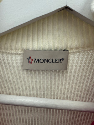 Moncler Kids White Knit and Pink Puffer Jacket Size 14 years RRP £415