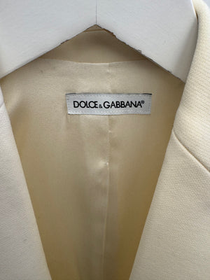 Dolce & Gabbana Kids Ivory Cady Double-Breasted Coat Size 8 years RRP £1,100