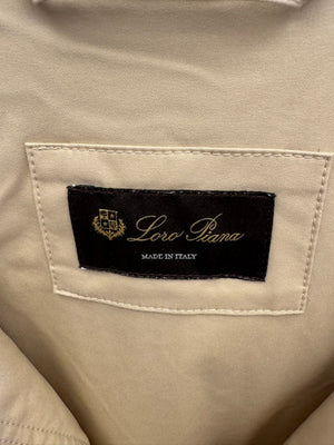 Loro Piana Kids Beige Storm System Rain Jacket with Hood Size 10 years RRP £1,300