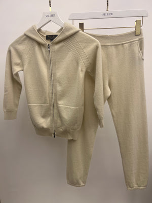 Loro Piana Kids Cream Baby Cashmere Gilet and Trousers Set Size 8 years RRP £1,500