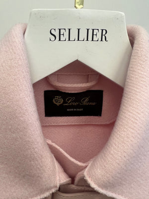 Loro Piana Kids Baby Pink Cashmere Jacket with Lambskin Leather Front Strap Details Size 6 years RRP £2,500