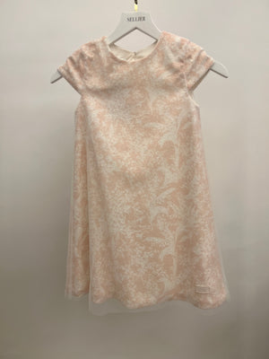 Christian Dior Kids Pink and White Sequin Mini Dress with Tulle Layering Size 8 years RRP £1,150