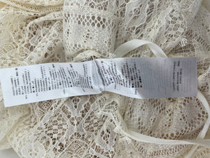 Alexander McQueen Cream Lace Midi Dress Silk with Corset Top Lace Size FR 36 (UK 8)