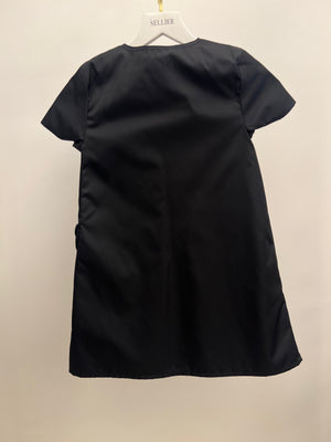 Christian Dior Kids Black Nylon Mini Dress with Pocket and Logo Detail Size 8 years RRP £750