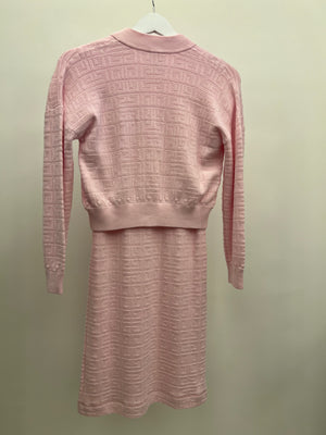Givenchy Kids Pink Knit Logo Cardigan and Polo Dress Size 10 years RRP £800