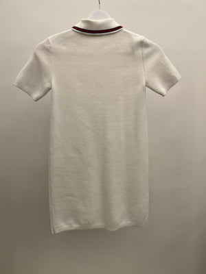 Gucci Kids White Knit Polo Dress with Gucci Logo and Collar Detail Size 10 years RRP £550