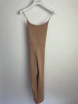 Valentino Light Pink Spandex Spaghetti Strap Full Leg Bodysuit Size XS (UK 4)