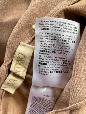 Valentino Light Pink Spandex Spaghetti Strap Full Leg Bodysuit Size XS (UK 4)
