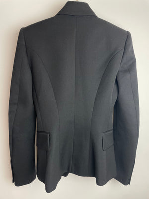 Balmain Black Double Breasted Blazer with Gold Buttons Size FR 36 (UK 8)