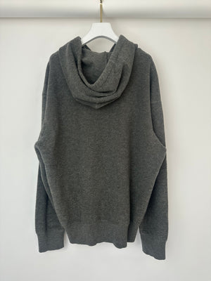Loewe Grey Menswear Anagram Hoodie with Drawstring Detail Size L (UK 42)