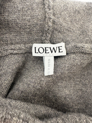 Loewe Grey Menswear Anagram Hoodie with Drawstring Detail Size L (UK 42)