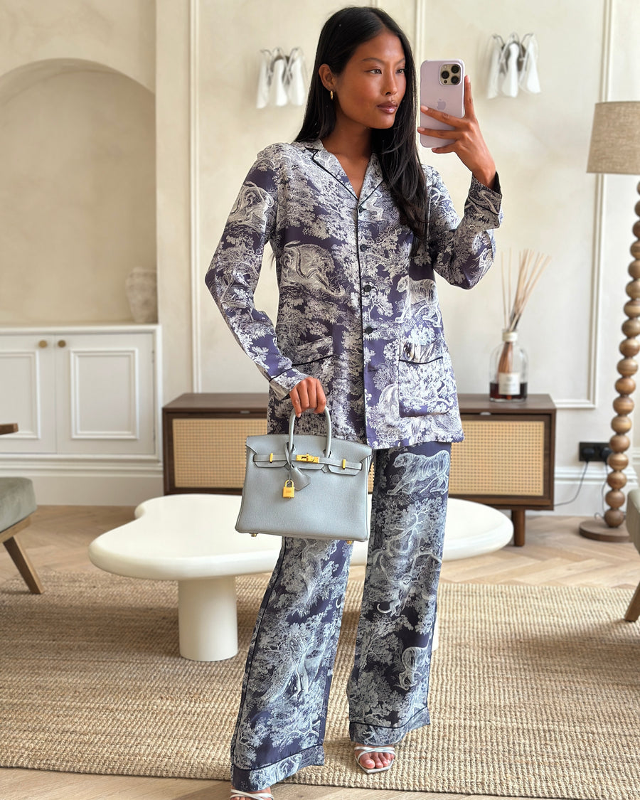 Hermès Birkin Retourne 25cm Bag in Bleu Glacier Togo Leather with Gold Hardware
