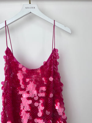 The New Arrivals by Ilkyaz Ozel Sequin Gwyneth Maxi Dress in Flamboyante Size FR 34 (UK 6)