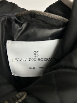 Ermanno Scervino Black Coat with Ruthenium Hardware and Crystal Logo on the Arm Size IT 36 (UK 4-6)