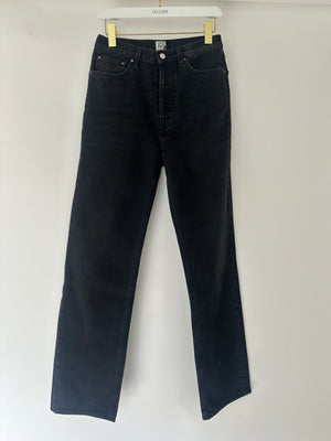 Toteme Black Cotton Straight Denim Jeans Size 27/32
