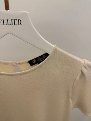 Loro Piana Kids Cream Stardust Dress with Pleated Skirt Size 8 years RRP £900