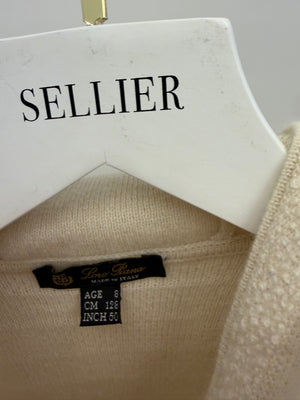Loro Piana Kids Cream Cashmere Hooded Long-Sleeve Dress Size 8 years RRP £900