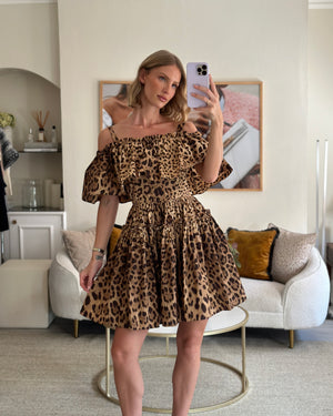 Dolce & Gabbana Leopard Print Strap Dress IT 38 (UK6)