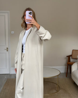 La Collection Dalai Off White Dana Duster Coat Size 0 (UK 6)
