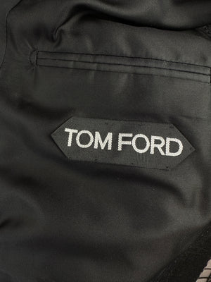 Tom Ford Pink and Black Long-Sleeve Satin Tailored Tuxedo Blazer Size IT 44 (UK 12)