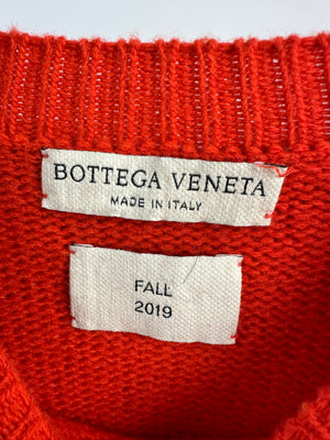 *FIRE PRICE*Bottega Veneta Orange Fall 2019 Wool Cut-Out Midi Dress IT 38 (UK 6)