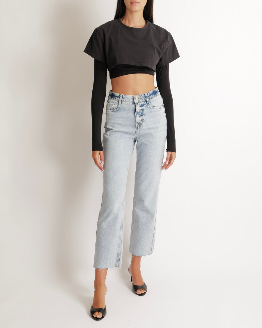 Jacquemus Black Layered Effect Le Double T-Shirt Size M (UK 10)