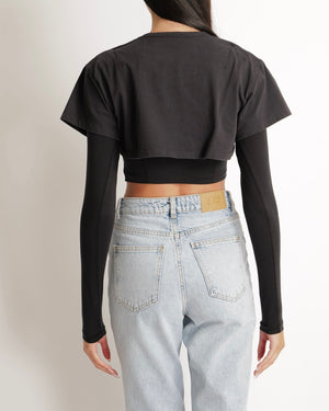 Jacquemus Black Layered Effect Le Double T-Shirt Size M (UK 10)