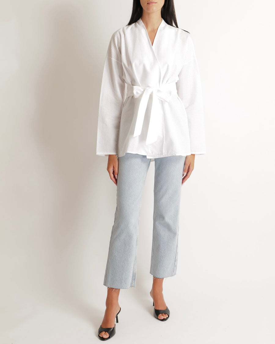 Tove White Arya Top with Belt Size FR 34 (UK 6) RRP £495