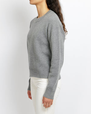 Christian Dior Grey Cashmere Jumper with White J'Adior 8 Back Logo Print Size FR 38 (UK 10) RRP £1,700